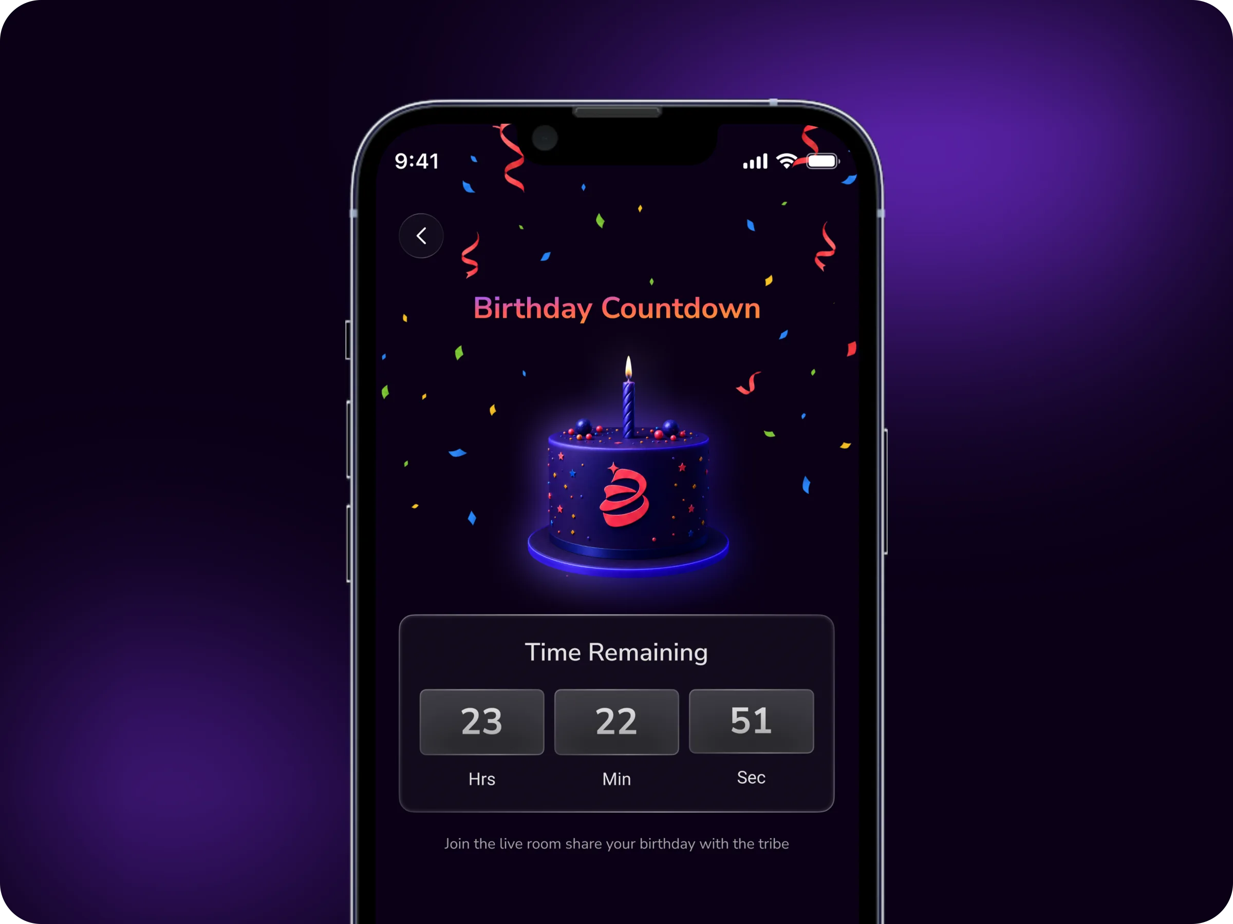Birthday Tribe — Countdown Rooms
